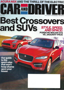 CAR & DRIVER 2016 NOV - CROSSOVERS & SUV'S,MACAN GTS v JAGUAR F-PACE, ACURA NSX
